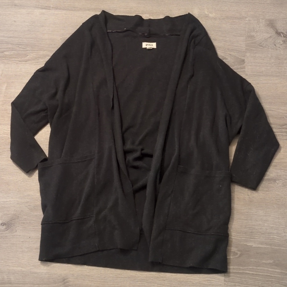 Pact gray open Cardigan size M/L